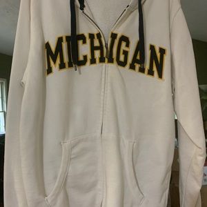New White Champion Michigan embroidered hoodie